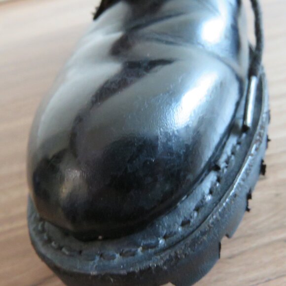 VINTAGE DAYTON Driver Combat Moto Lug Vibram Boots in Black Leather - Picture 16 of 16